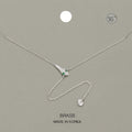 Stone Paved Snake Pendant Round Stone Drop Y Necklace