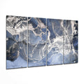 Steel Blue Frost Marble Glass Wall Art