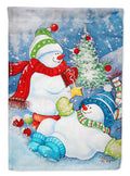 The Teens Celebrate Snowman Garden Flag Mailbox Decorative Yard Banner Outside Patio Artwork for Flower Beds, Garden Size, Multicolor