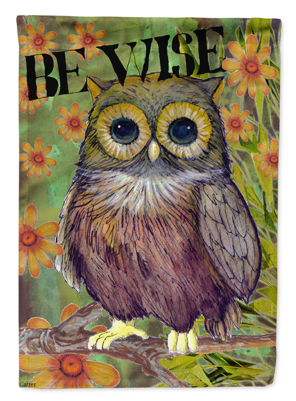 Be Wise Owl Garden Flag Mailbox Decorative Yard Banner Outside Patio Artwork for Flower Beds, Garden Size, Multicolor