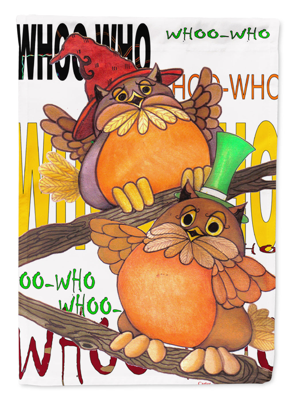 Whoo Who Owl Garden Flag Mailbox Decorative Yard Banner Outside Patio Artwork for Flower Beds, Garden Size, Multicolor