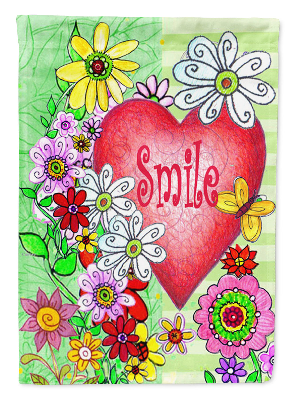 Smile Valentine's Day Garden Flag Mailbox Decorative Yard Banner Outside Patio Artwork for Flower Beds, Garden Size, Multicolor