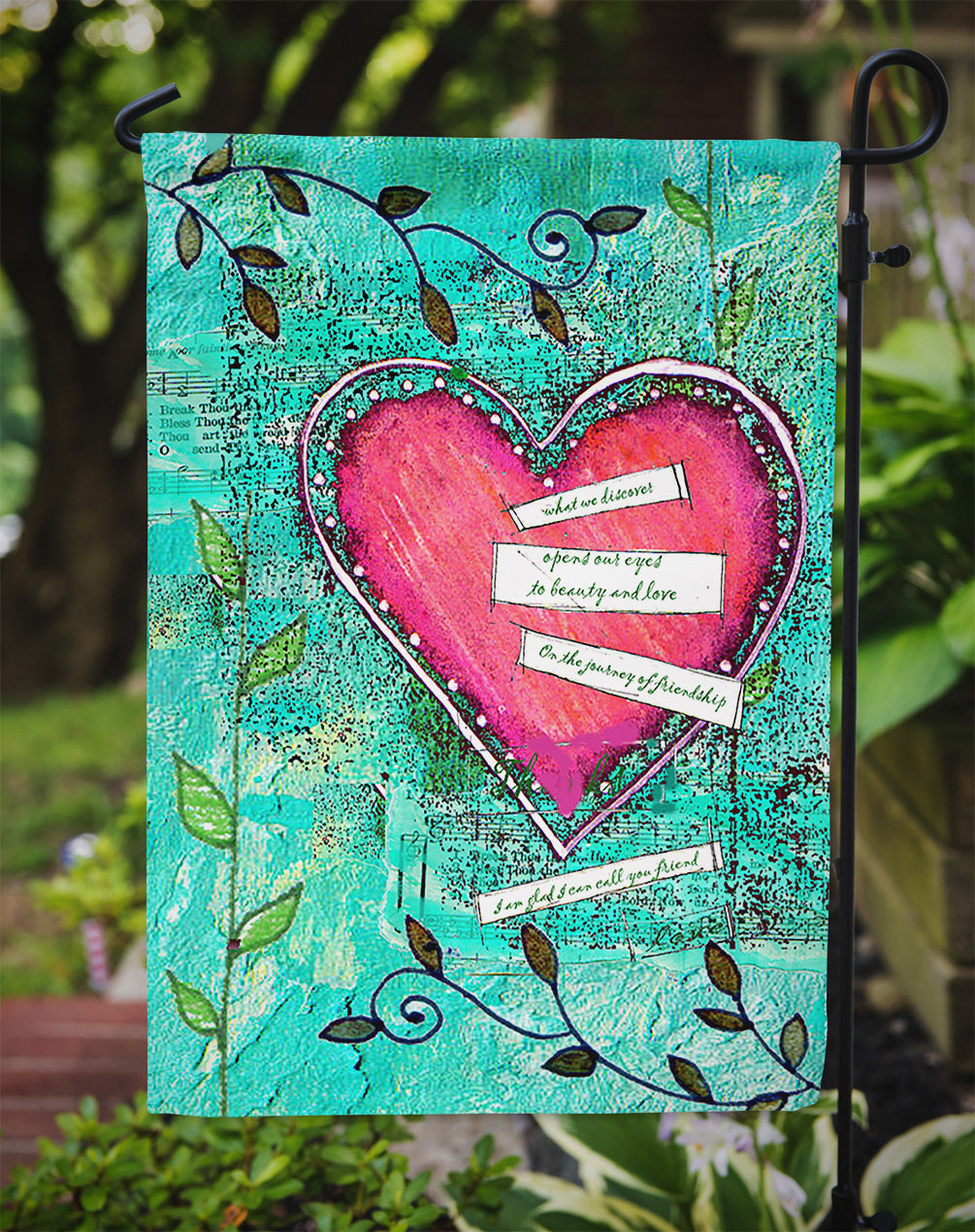 Heartfelt Wish Valentine's Day Garden Flag Mailbox Decorative Yard Banner Outside Patio Artwork for Flower Beds, Garden Size, Multicolor