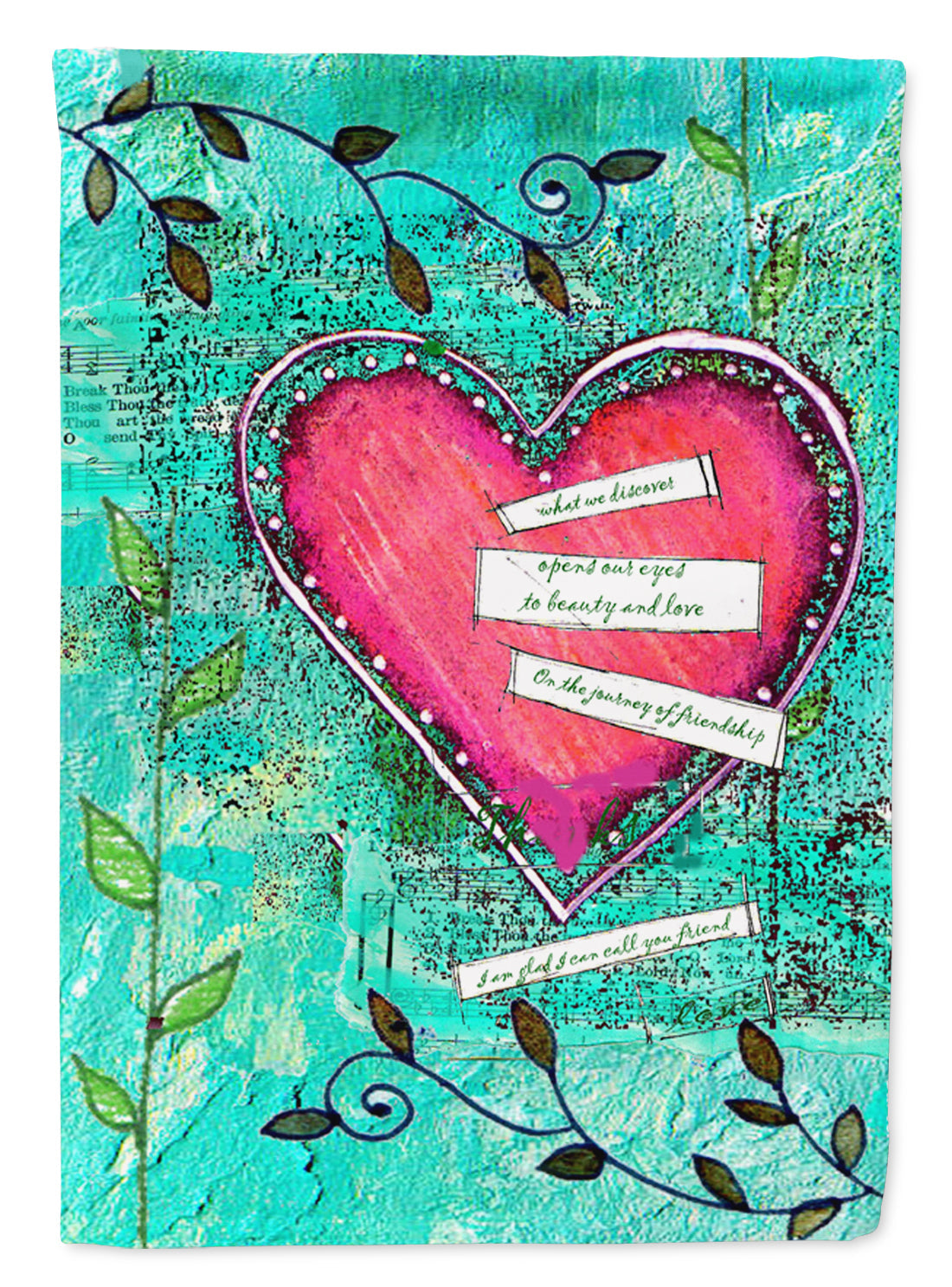Heartfelt Wish Valentine's Day Garden Flag Mailbox Decorative Yard Banner Outside Patio Artwork for Flower Beds, Garden Size, Multicolor