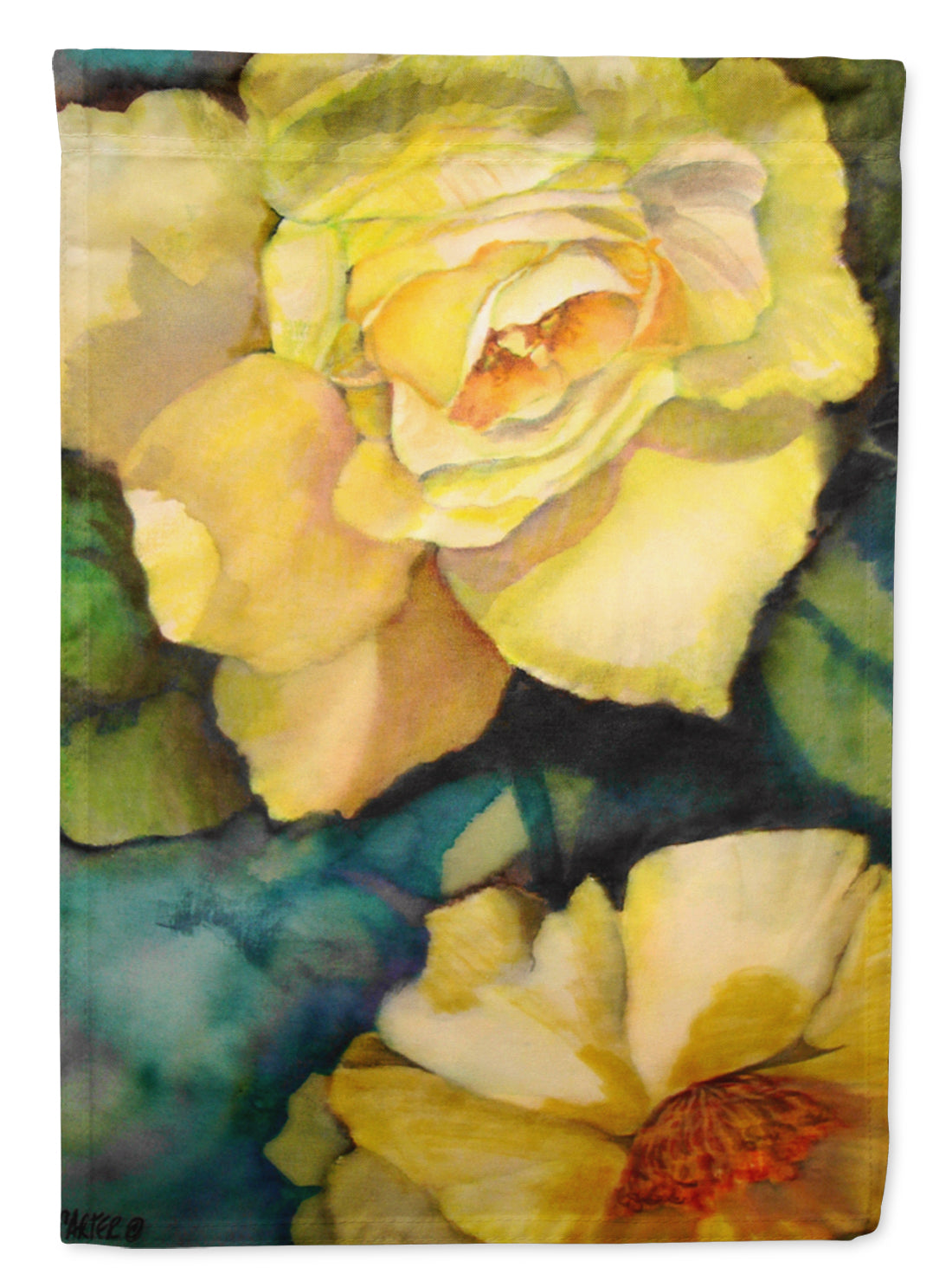 Yellow Roses Garden Flag Mailbox Decorative Yard Banner Outside Patio Artwork for Flower Beds, Garden Size, Multicolor