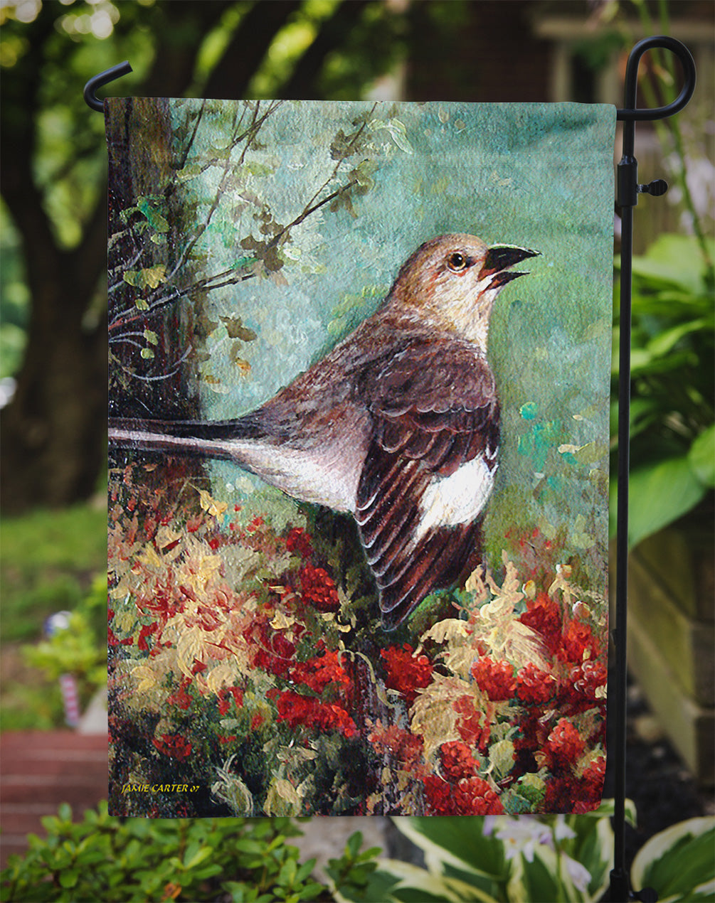 Mockingbird Garden Flag Mailbox Decorative Yard Banner Outside Patio Artwork for Flower Beds, Garden Size, Multicolor