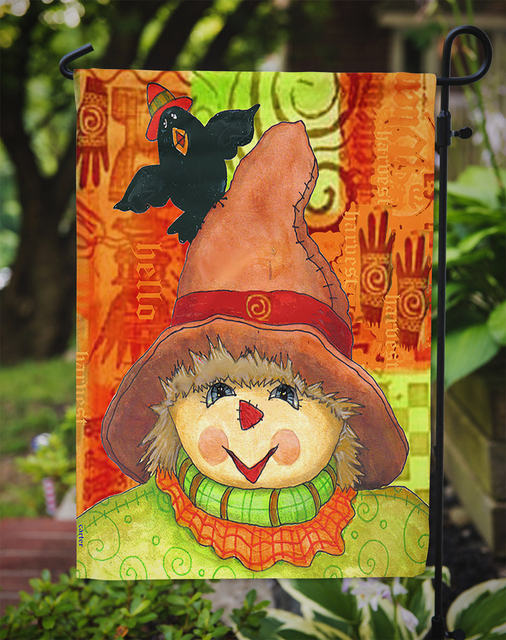 Harvey and the Scarecrow Fall Garden Flag Mailbox Decorative Yard Banner Outside Patio Artwork for Flower Beds, Garden Size, Multicolor
