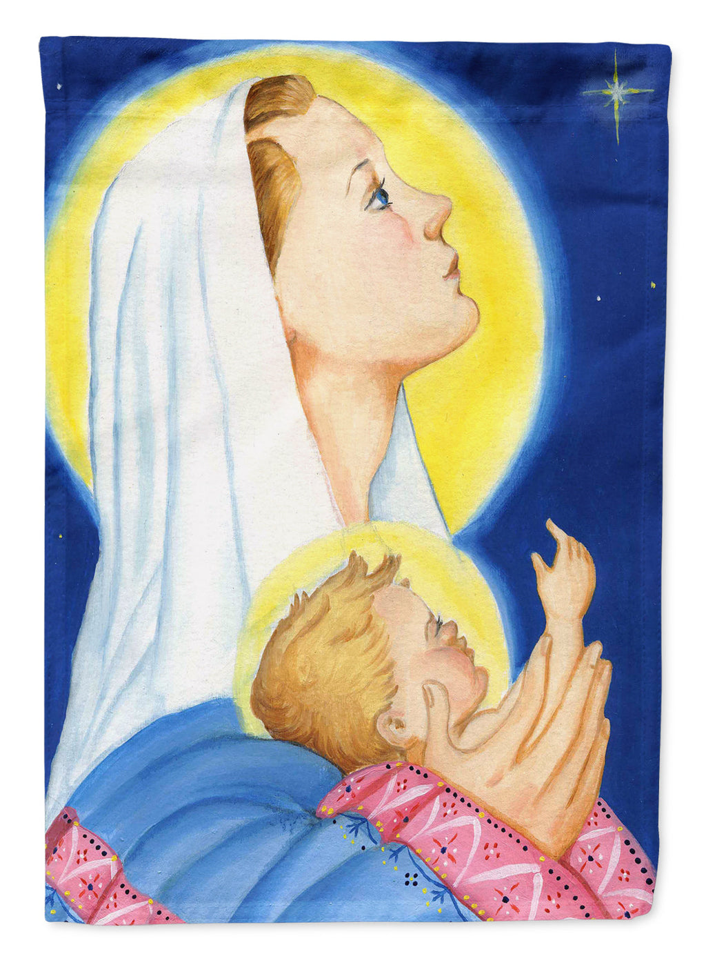 Jesus and Mary Star of Wonder Christmas Garden Flag Mailbox Decorative Yard Banner Outside Patio Artwork for Flower Beds, Garden Size, Multicolor