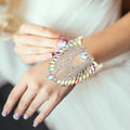 Marquise Stone Embellished Pearl Bracelet