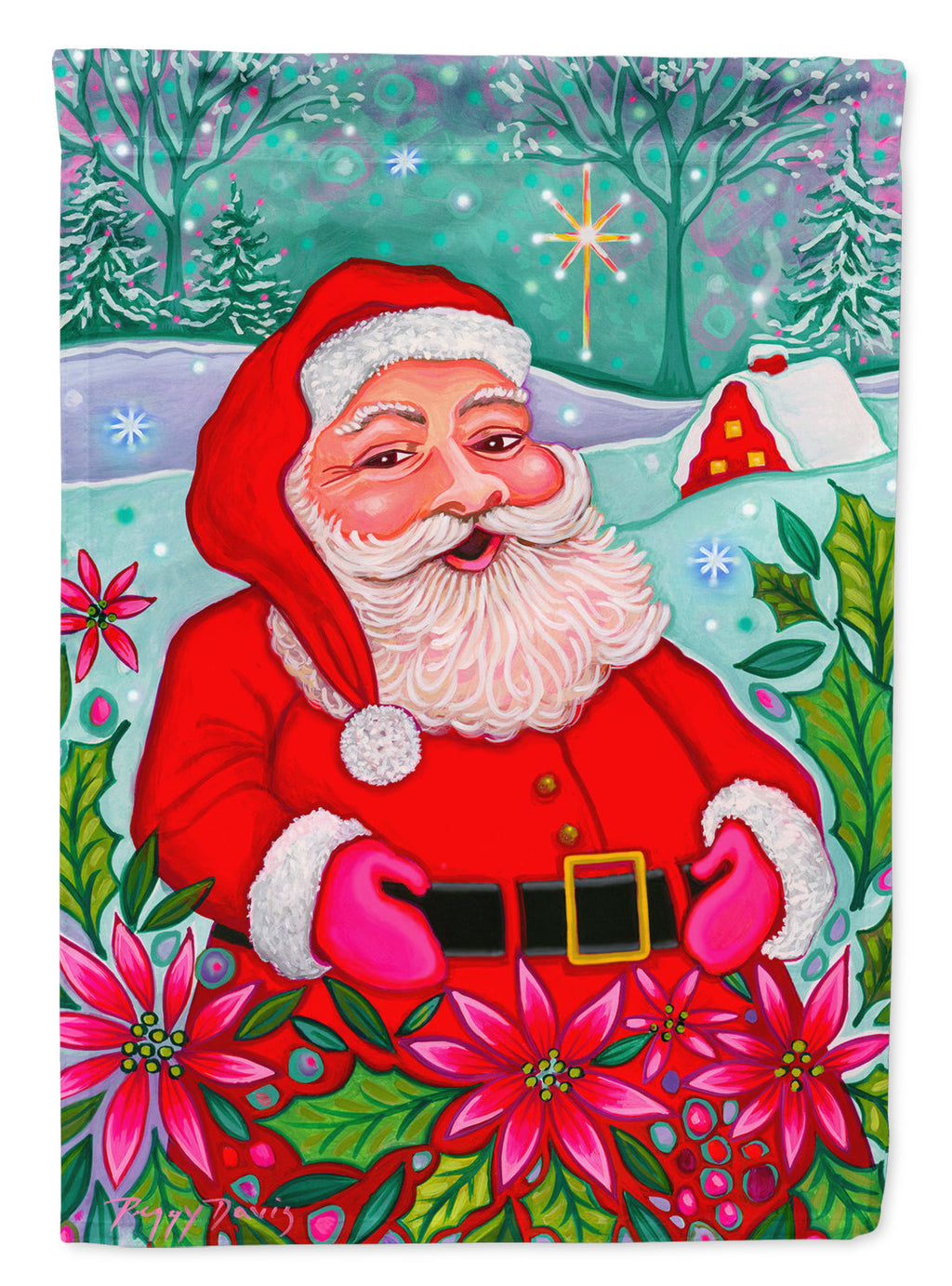Santa Claus Ho Ho Ho Garden Flag Mailbox Decorative Yard Banner Outside Patio Artwork for Flower Beds, Garden Size, Multicolor