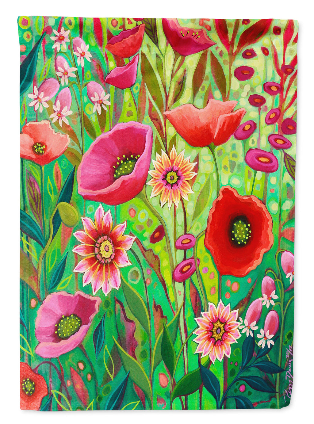 Pink Passion Flowers Garden Flag Mailbox Decorative Yard Banner Outside Patio Artwork for Flower Beds, Garden Size, Multicolor
