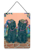 Affenpinscher Sisters Wall or Door Hanging Prints Aluminum Metal Sign Kitchen Wall Bar Bathroom Plaque Home Decor Front Door Plaque, 12x16, Multicolor