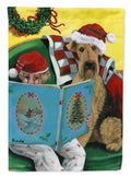 Airedale Storybook Tails Christmas Garden Flag Mailbox Decorative Yard Banner Outside Patio Artwork for Flower Beds, Garden Size, Multicolor