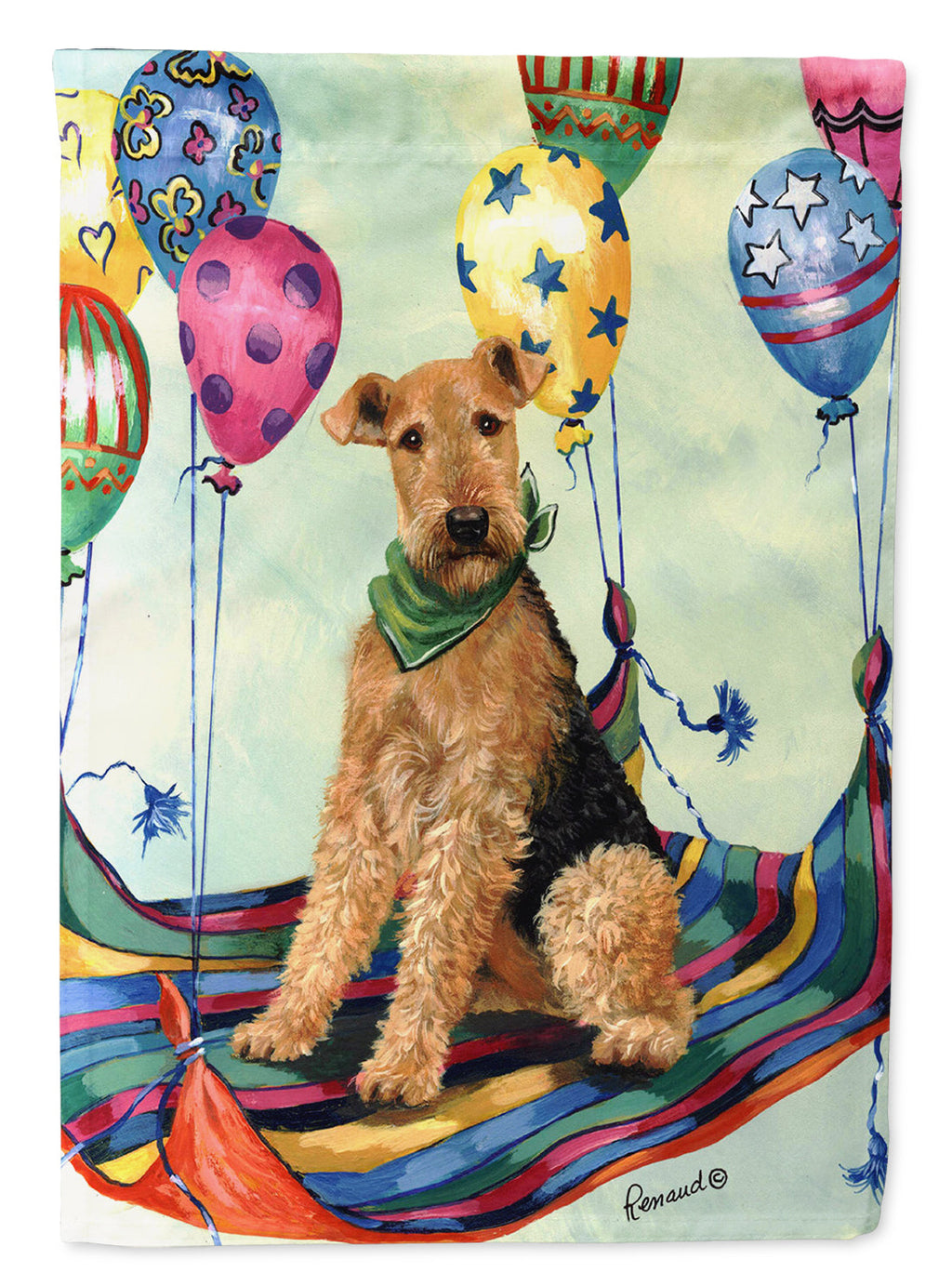 Airedale High Flyer Garden Flag Mailbox Decorative Yard Banner Outside Patio Artwork for Flower Beds, Garden Size, Multicolor