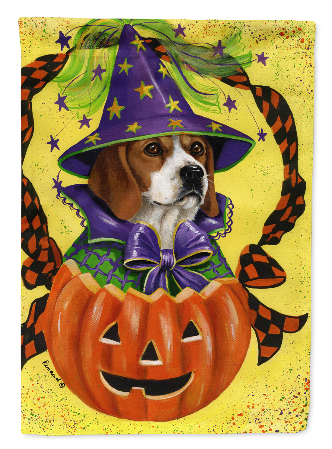 Beagle Halloweenie Garden Flag Mailbox Decorative Yard Banner Outside Patio Artwork for Flower Beds, Garden Size, Multicolor