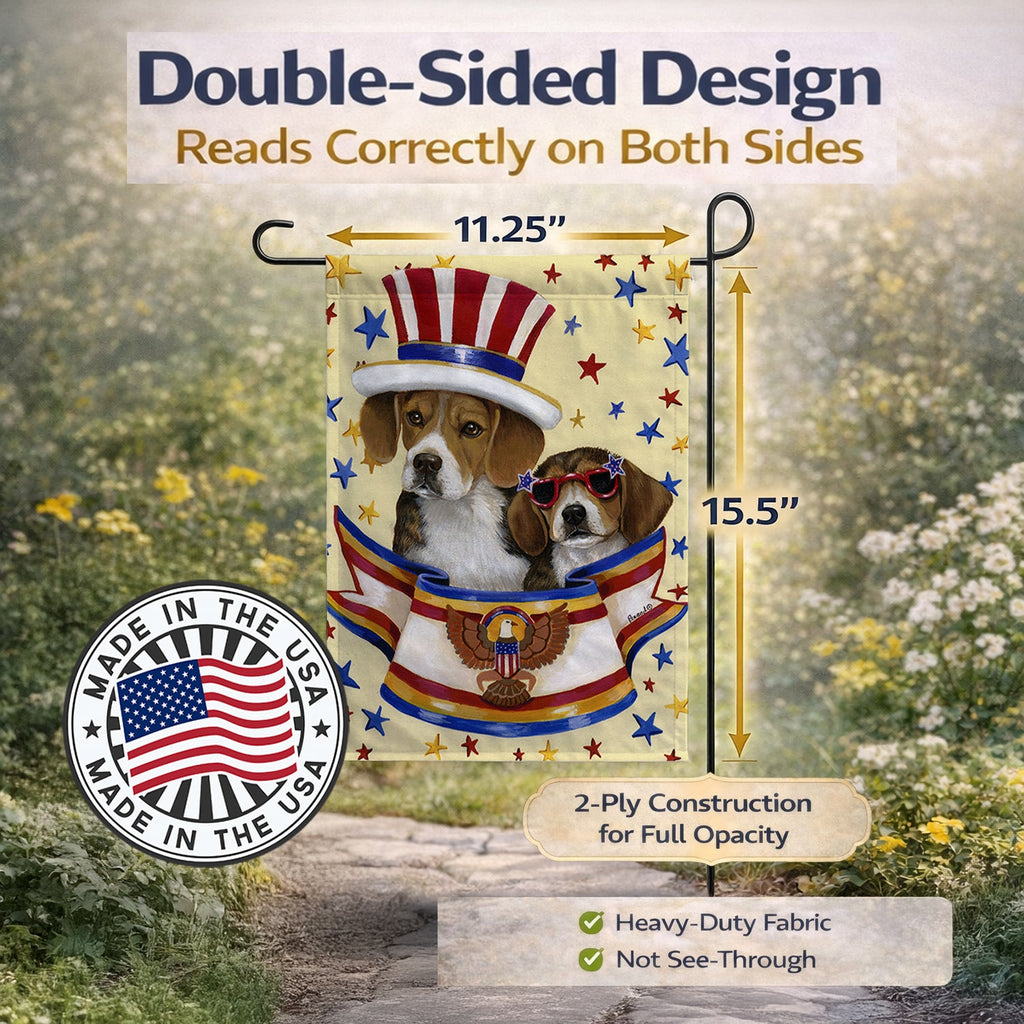 Beagle USA Garden Flag Mailbox Decorative Yard Banner Outside Patio Artwork for Flower Beds, Garden Size, Multicolor