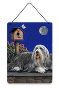 Bearded Collie Moon shine Wall or Door Hanging Prints Aluminum Metal Sign Kitchen Wall Bar Bathroom Plaque Home Decor Front Door Plaque, 12x16, Multicolor