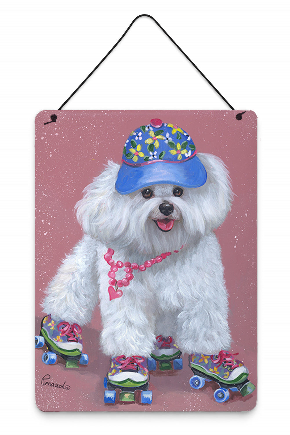 Bichon Frise Girls do it Better Wall or Door Hanging Prints Aluminum Metal Sign Kitchen Wall Bar Bathroom Plaque Home Decor Front Door Plaque, 12x16, Multicolor