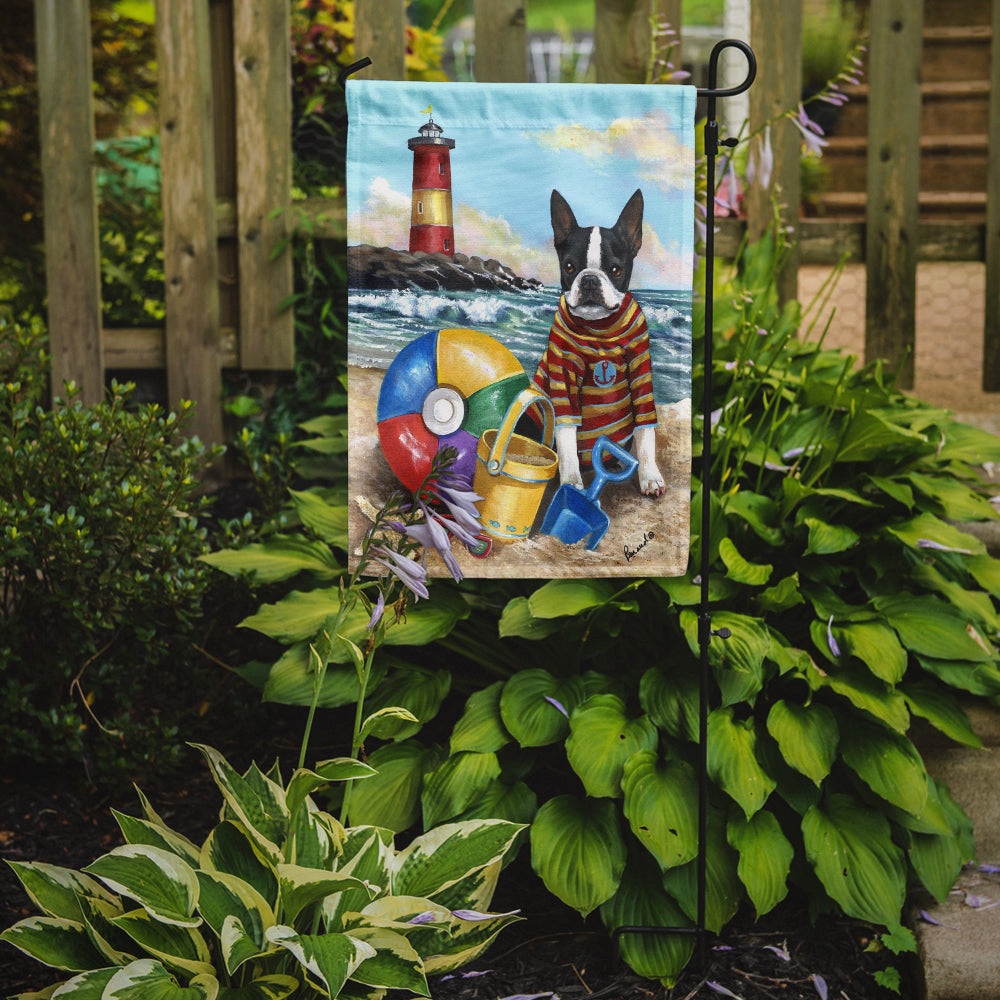 Boston Terrier Beach Baby Garden Flag Mailbox Decorative Yard Banner Outside Patio Artwork for Flower Beds, Garden Size, Multicolor