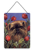 Brussels Griffon Peek a Boo Wall or Door Hanging Prints Aluminum Metal Sign Kitchen Wall Bar Bathroom Plaque Home Decor Front Door Plaque, 12x16, Multicolor