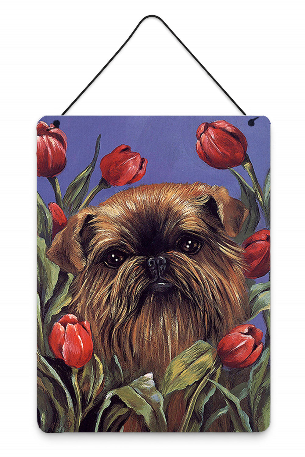 Brussels Griffon Peek a Boo Wall or Door Hanging Prints Aluminum Metal Sign Kitchen Wall Bar Bathroom Plaque Home Decor Front Door Plaque, 12x16, Multicolor