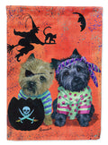Cairn Terrier Pirates Halloween Garden Flag Mailbox Decorative Yard Banner Outside Patio Artwork for Flower Beds, Garden Size, Multicolor