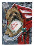 Cairn Terrier Christmas Letter to Santa Garden Flag Mailbox Decorative Yard Banner Outside Patio Artwork for Flower Beds, Garden Size, Multicolor