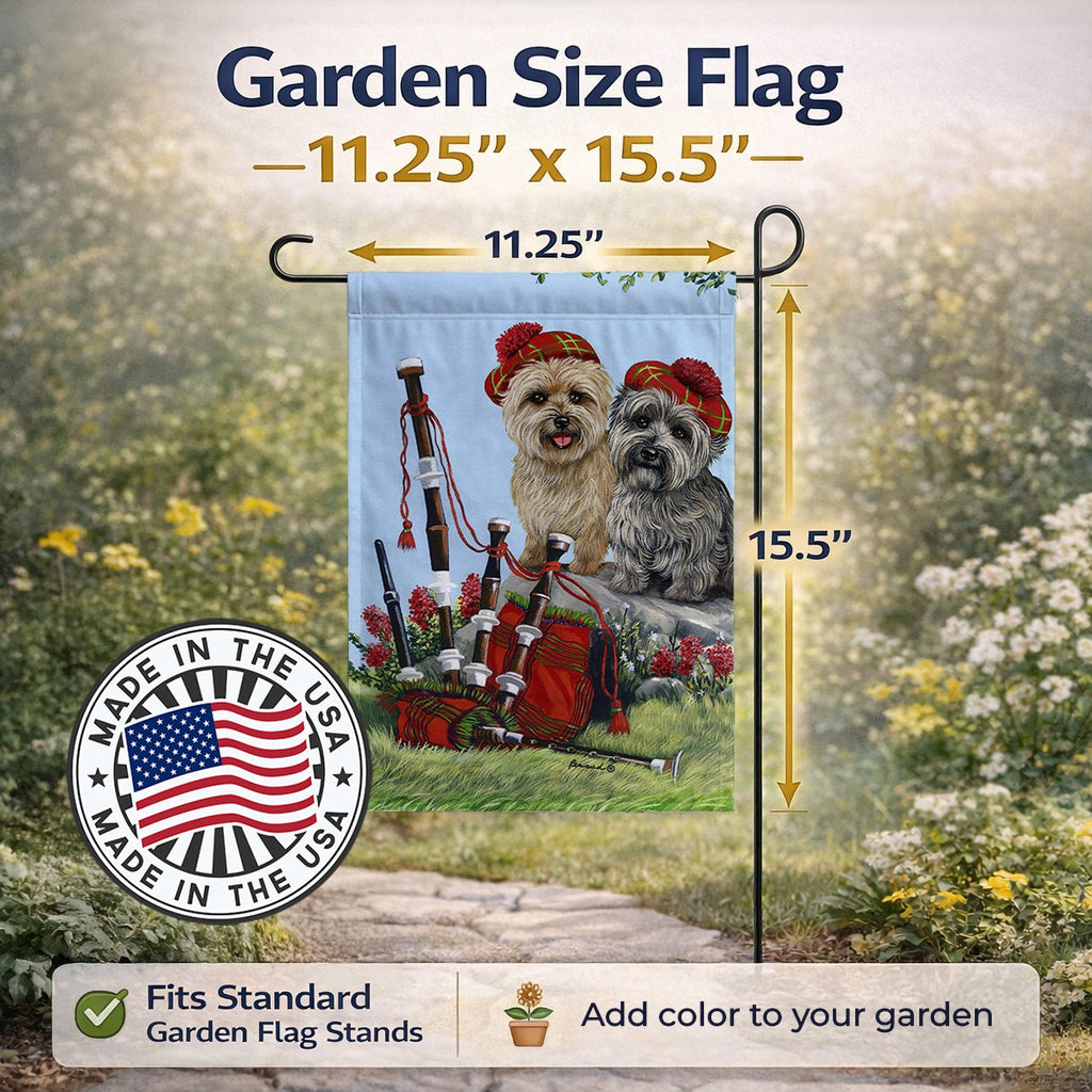 Cairn Terrier Pipers Garden Flag Mailbox Decorative Yard Banner Outside Patio Artwork for Flower Beds, Garden Size, Multicolor