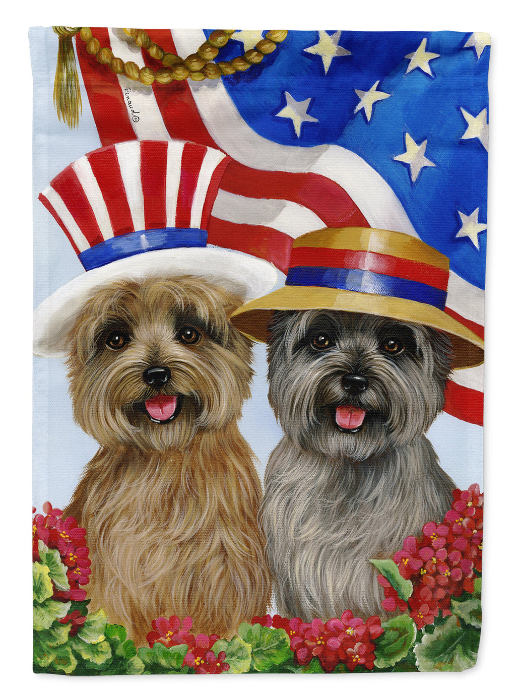 Cairn Terrier USA Garden Flag Mailbox Decorative Yard Banner Outside Patio Artwork for Flower Beds, Garden Size, Multicolor