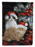 Cat Kitty Glitter Christmas Garden Flag Mailbox Decorative Yard Banner Outside Patio Artwork for Flower Beds, Garden Size, Multicolor