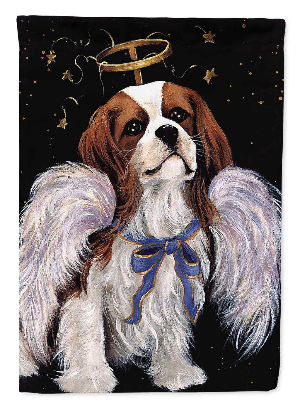 Cavalier Spaniel Christmas Angel Garden Flag Mailbox Decorative Yard Banner Outside Patio Artwork for Flower Beds, Garden Size, Multicolor