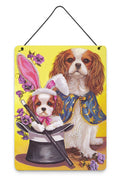 Cavalier Spaniel Easter Magic Wall or Door Hanging Prints Aluminum Metal Sign Kitchen Wall Bar Bathroom Plaque Home Decor Front Door Plaque, 12x16, Multicolor
