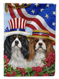 Cavalier Spaniel USA Garden Flag Mailbox Decorative Yard Banner Outside Patio Artwork for Flower Beds, Garden Size, Multicolor