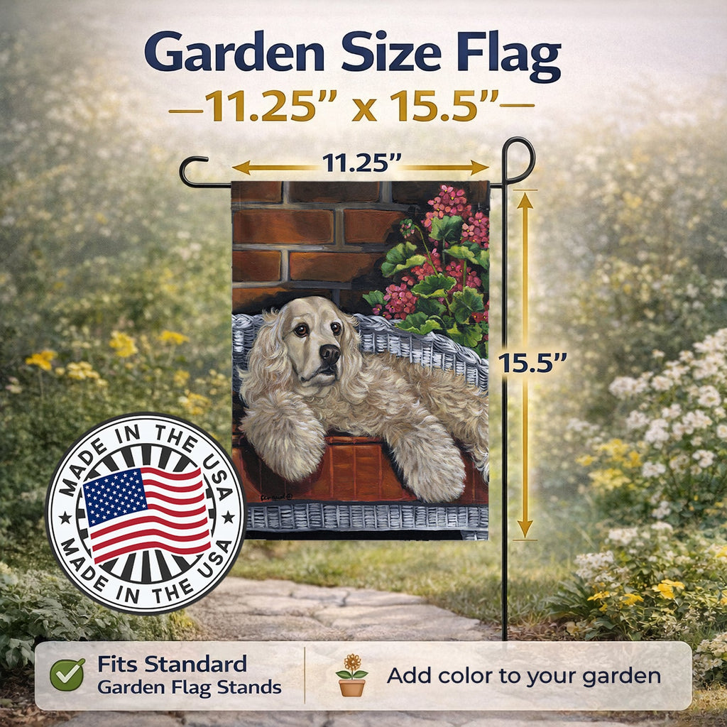 Cocker Spaniel Life is Good Garden Flag Mailbox Decorative Yard Banner Outside Patio Artwork for Flower Beds, Garden Size, Multicolor