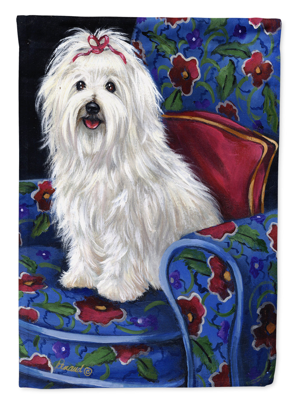 Coton De Tulear Royalty Garden Flag Mailbox Decorative Yard Banner Outside Patio Artwork for Flower Beds, Garden Size, Multicolor