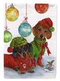 Dachshund Christmas Jingle Garden Flag Mailbox Decorative Yard Banner Outside Patio Artwork for Flower Beds, Garden Size, Multicolor