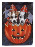 Jack Russell Terrier Halloween Garden Flag Mailbox Decorative Yard Banner Outside Patio Artwork for Flower Beds, Garden Size, Multicolor