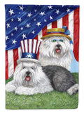 Old English Sheepdog USA Garden Flag Mailbox Decorative Yard Banner Outside Patio Artwork for Flower Beds, Garden Size, Multicolor