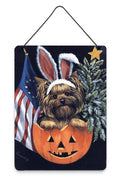 Yorkie for All Seasons Wall or Door Hanging Prints Aluminum Metal Sign Kitchen Wall Bar Bathroom Plaque Home Decor Front Door Plaque, 12x16, Multicolor