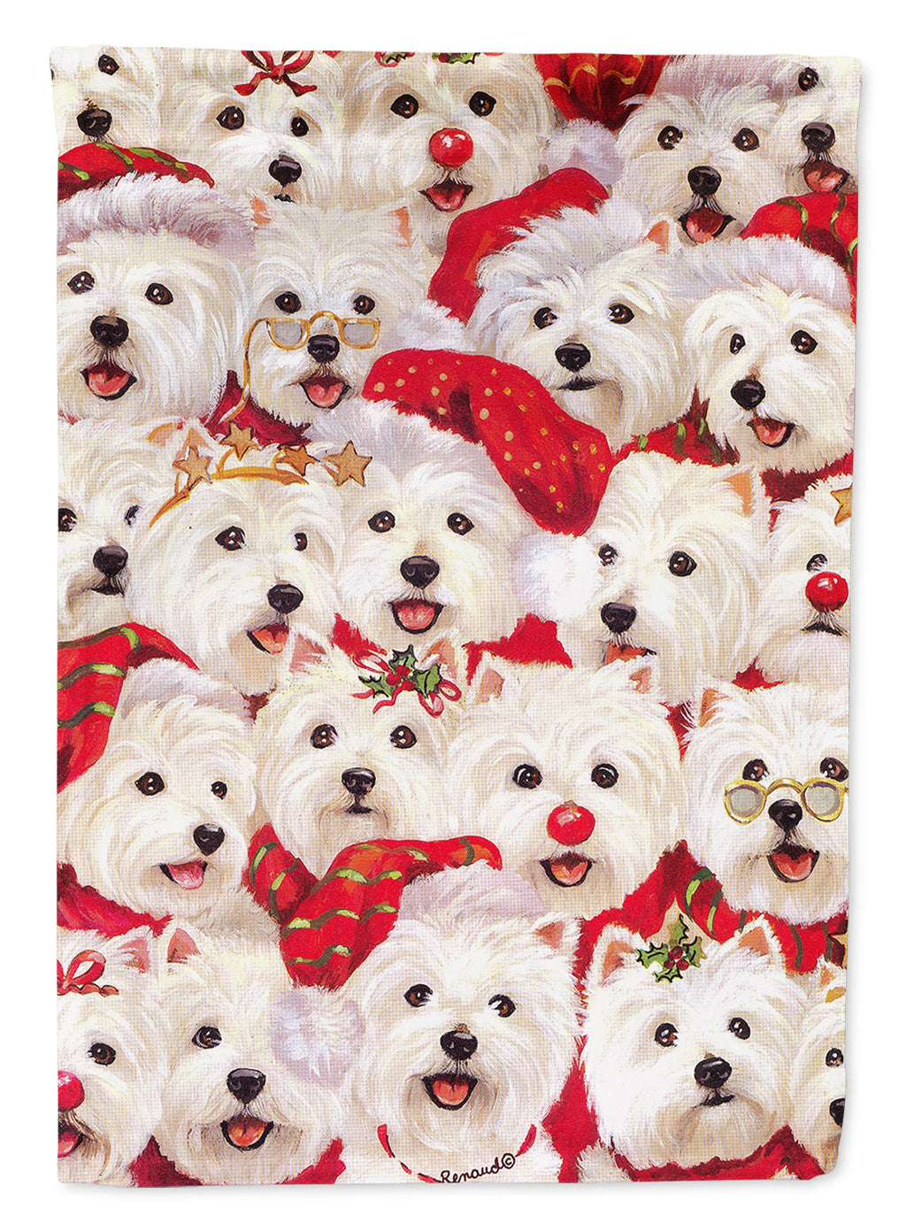 Westie Christmas a Plenty Garden Flag Mailbox Decorative Yard Banner Outside Patio Artwork for Flower Beds, Garden Size, Multicolor