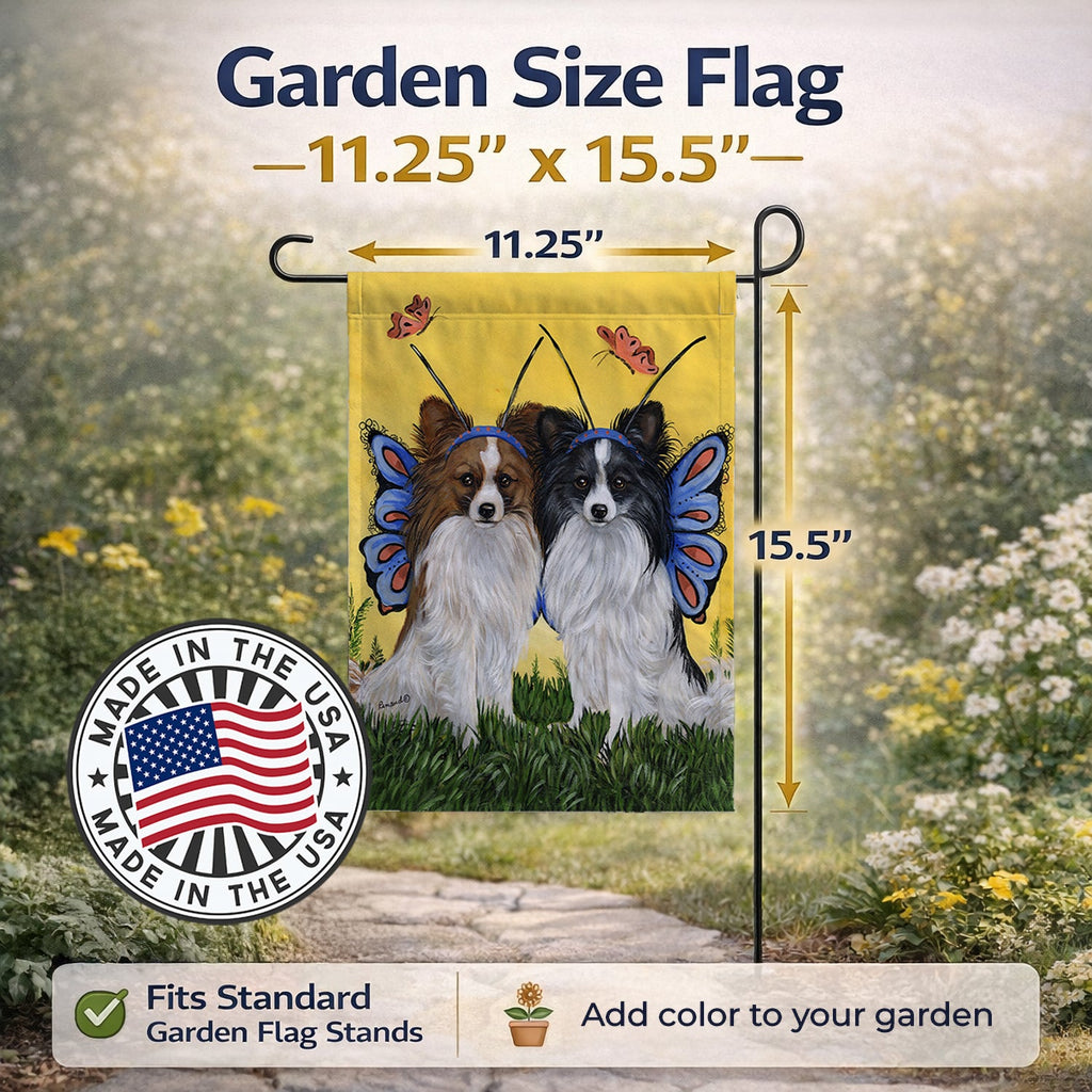 Papillon Butterflies Garden Flag Mailbox Decorative Yard Banner Outside Patio Artwork for Flower Beds, Garden Size, Multicolor