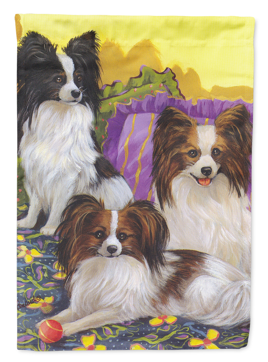 Papillon Party Pals Garden Flag Mailbox Decorative Yard Banner Outside Patio Artwork for Flower Beds, Garden Size, Multicolor