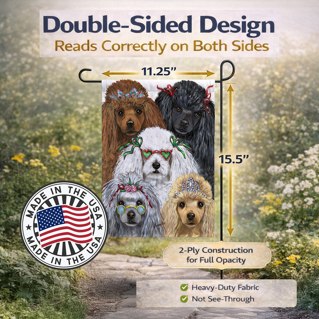 Poodle Oodles Garden Flag Mailbox Decorative Yard Banner Outside Patio Artwork for Flower Beds, Garden Size, Multicolor