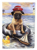 Pug Ahoy Sailor Garden Flag Mailbox Decorative Yard Banner Outside Patio Artwork for Flower Beds, Garden Size, Multicolor