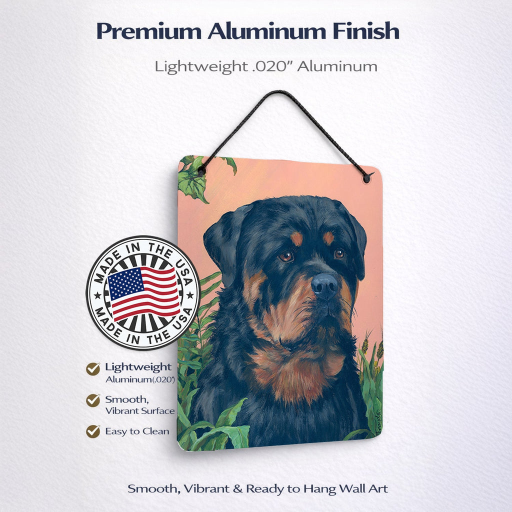 Rottweiler Wall or Door Hanging Prints Aluminum Metal Sign Kitchen Wall Bar Bathroom Plaque Home Decor Front Door Plaque, 12x16, Multicolor