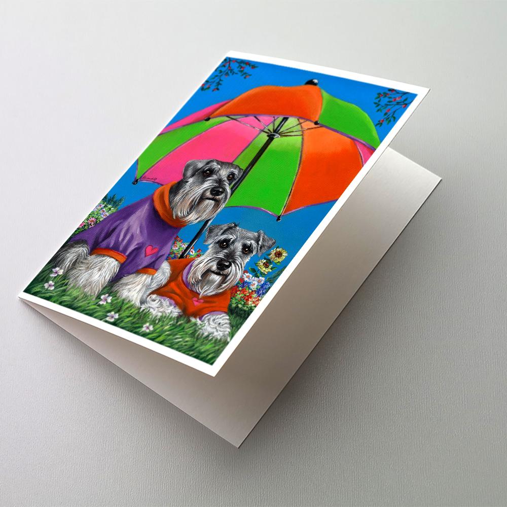 Schnauzer Soulmates Greeting Cards Pack of 8 Blank Cards with Envelopes Whimsical A7 Size 5x7