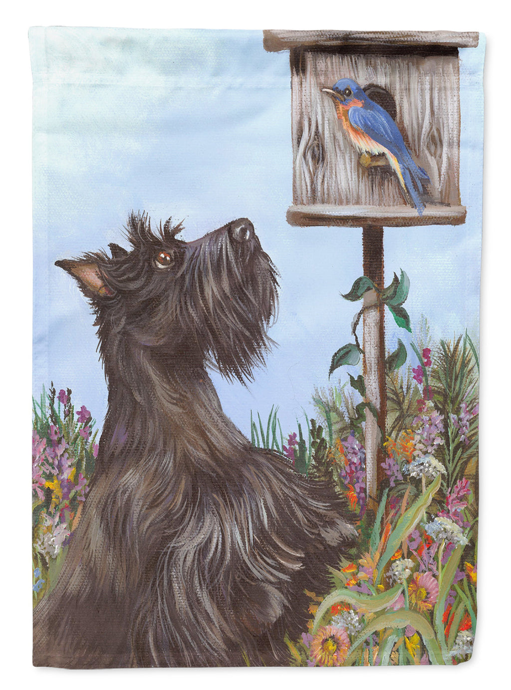 Scottie Curious Garden Flag Mailbox Decorative Yard Banner Outside Patio Artwork for Flower Beds, Garden Size, Multicolor