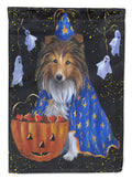 Sheltie Halloween Witch Garden Flag Mailbox Decorative Yard Banner Outside Patio Artwork for Flower Beds, Garden Size, Multicolor