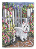 Westie At the Gate Garden Flag Mailbox Decorative Yard Banner Outside Patio Artwork for Flower Beds, Garden Size, Multicolor