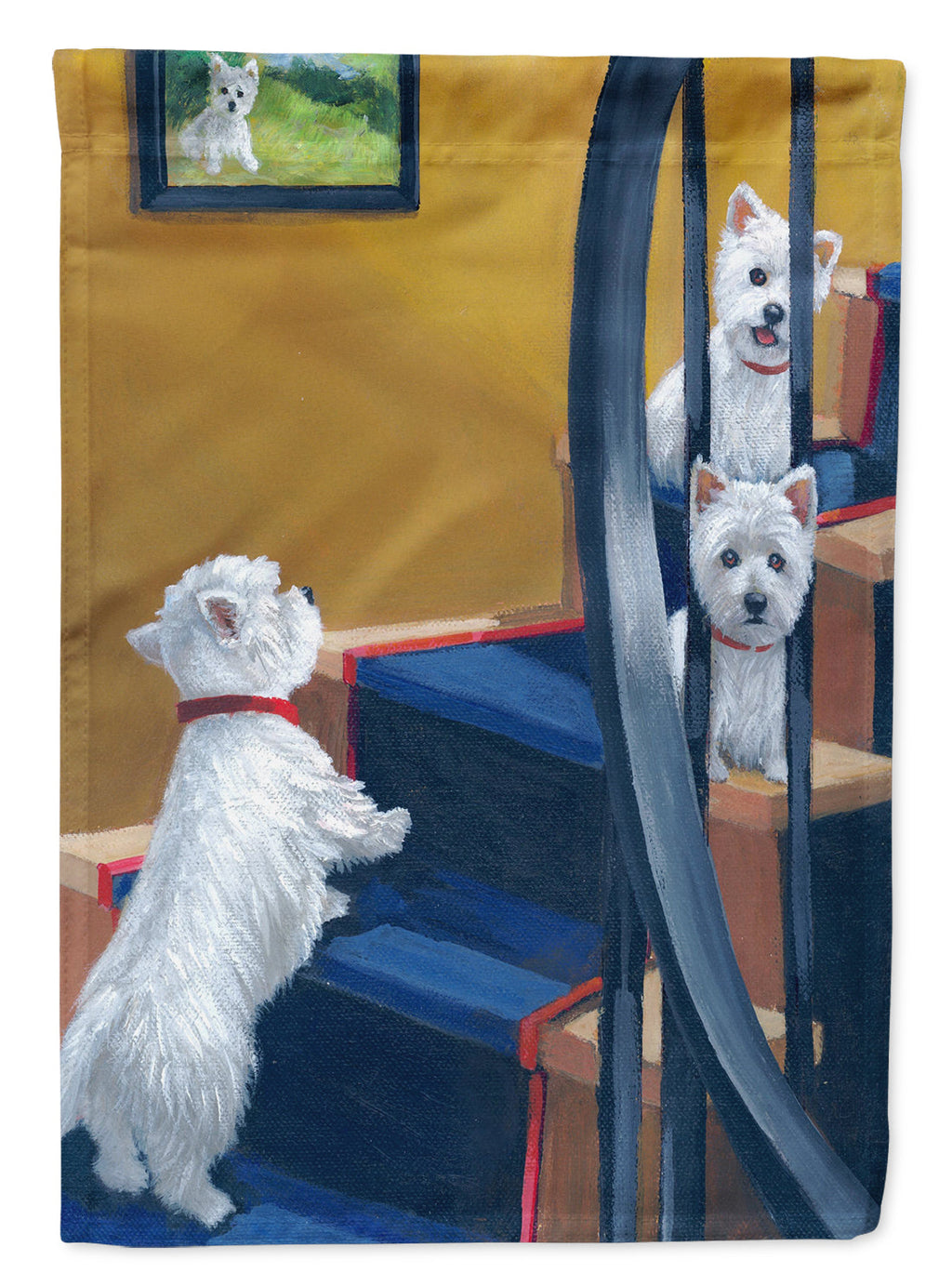 Westie Going Up Garden Flag Mailbox Decorative Yard Banner Outside Patio Artwork for Flower Beds, Garden Size, Multicolor